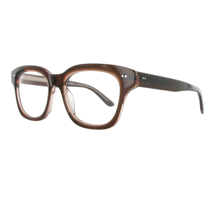 Braune Acetat Brille mit besonderer Fase, Modell Pastizzi, Form unisex.