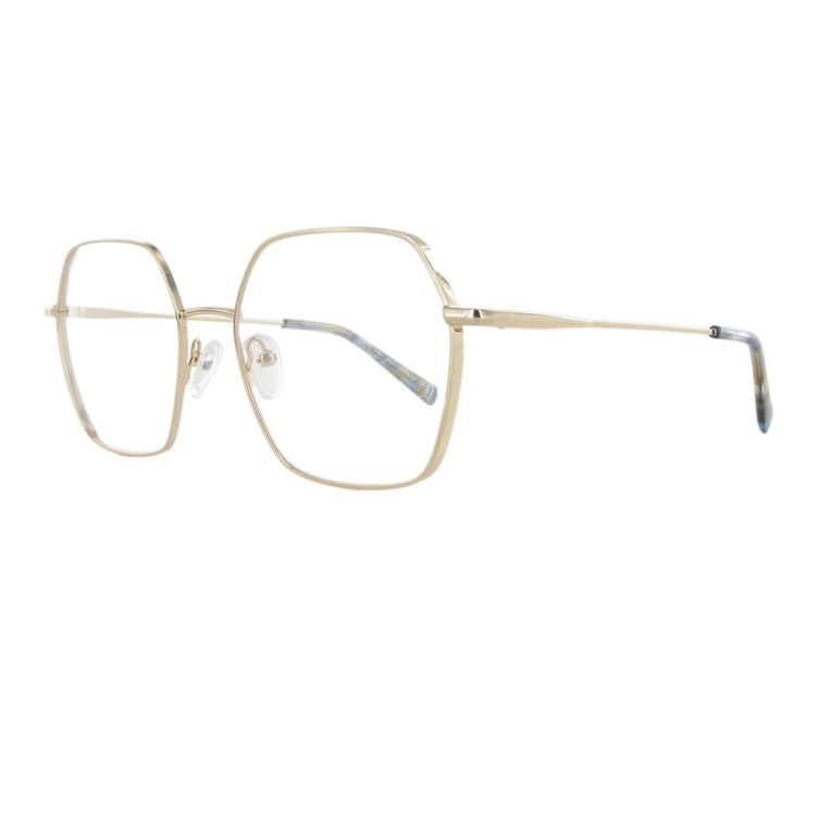 Elegante Metallbrille in femininem Design und eckiger Form. Farbe gold.